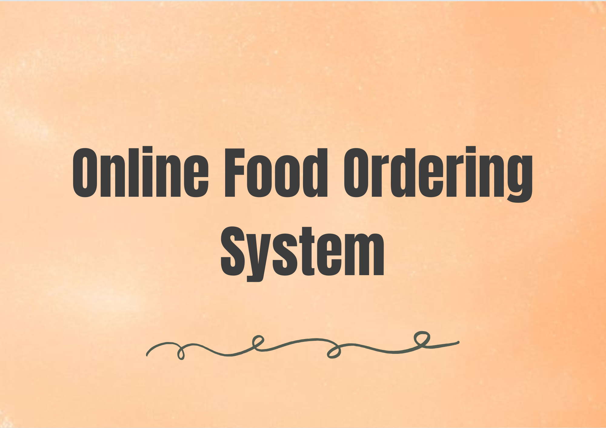Online Food Ordering System
